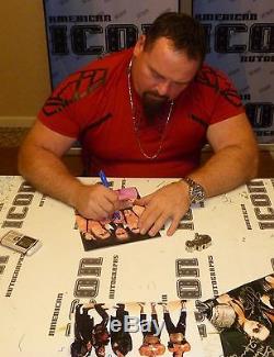 Jim Neidhart Bret Jimmy Hart Foundation Nasty Boys Signed 8x10 Photo PSA/DNA WWE