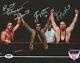 Jim Neidhart Bret & Jimmy Hart Foundation Signed 8x10 Photo Psa/dna Coa Wwe Wwf