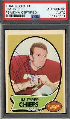 Jim Tyrer PSA DNA Signed 1970 Topps Autograph