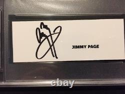 Jimmy Page Signed Cut PSA/DNA Autographed Led Zeppelin Signed Rare