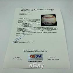 Joe Dimaggio Signed Autographed Official American League Baseball PSA DNA COA