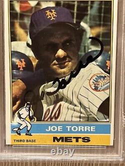 Joe Torre Signed Card 1976 Topps PSA/DNA AUTO AUTHENTIC YANKEES METS AUTOGRAPH