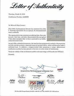 John Kennedy Jfk Signed 1954 Letter Psa/dna Certified Authentic Autograph Rare