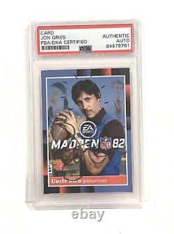 Jon Gries Signed Madden Card PSA/DNA & FUNKO Napoleon Dynamite Uncle Rico 208