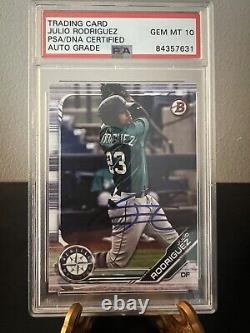 Julio Rodriguez Mariners Auto Signed 2019 Topps Bowman #BD-60 PSA/DNA 10 Auth #6
