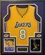 Kobe Bryant #8, L. A. Lakers, 5x Nba Champion Autographed Framed Jersey Psa/dna