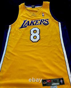 KOBE BRYANT Signed Autographed RARE Home Gold Nike Pro Cut #8 Jersey PSA/DNA