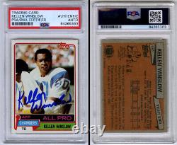 Kellen Winslow SIGNED 1981 Topps Card Rookie SD Chargers PSA/DNA AUTOGRAPHED