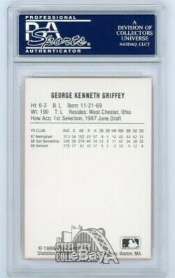Ken Griffey Jr 1988 ProCards Autographed Auto Rookie RC Card PSA/DNA