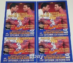 Ken Shamrock & Royce Gracie Kimo Signed 8x10 Photo PSA/DNA COA UFC 3 Poster Auto