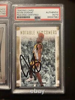 Kevin Durant Signed Rookie Auto 2007 Fleer Hot Prospects PSA/DNA