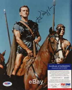 Kirk Douglas Signed Autographed Color Spartacus 8/10 Photo Rare Psa Dna