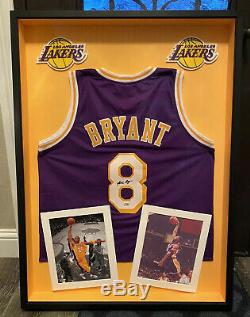 Kobe Bryant #8 Autographed Signed Frames Los Angeles Lakers Jersey PSA/DNA COA