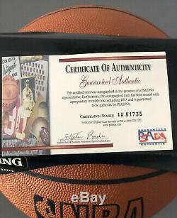 Kobe Bryant La Lakers Authentic Autographed Nba Game Basketball Big Psa/dna Coa