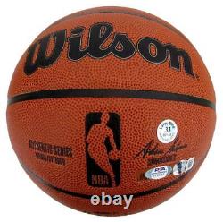 Larry Bird/Magic Johnson Dual-Autographed Basketball PSA/DNA Beckett 180356
