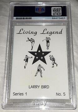 Larry Bird autographed basketball card PSA/DNA