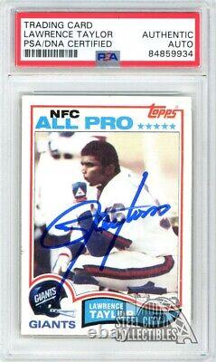 Lawrence Taylor 1982 Topps Autograph Rookie Card #434 PSA/DNA