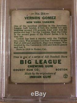 Lefty Gomez Autographed Signed 1933 Goudey Rookie Card Yankees PSA/DNA 25613406