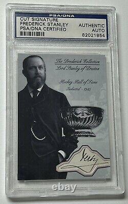 Lord Frederick Stanley Signed Cut Card (The Broderick Collection) PSA/DNA NHL