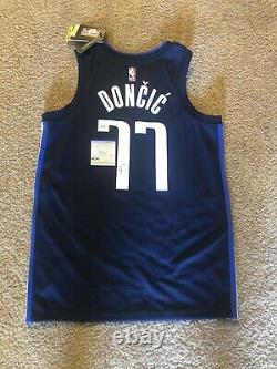 Luka Doncic #77 Signed Dallas Mavericks Authentic Basketball Jersey Psa/dna