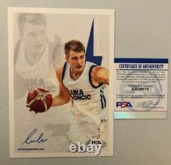 Luka Doncic SIGNED AUTO Autograph 5x7 Card Photo Dallas Mavericks MVP PSA/DNA