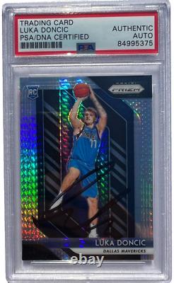 Luka Doncic Signed 2018-19 Panini Hyper Prizm Rookie Card #280 Rc Auto Psa/dna