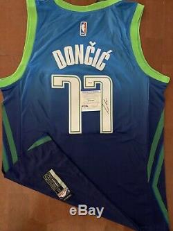 Luka Doncic Signed Autographed Jersey PSA/DNA City Edition RARE! MVP