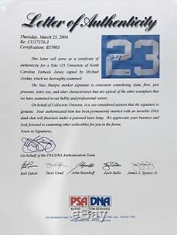 MICHAEL JORDAN Signed UNC Nike Swingman JERSEY with PSA/DNA Authentication not UDA