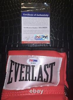 MIKE TYSON Signed/Autographed Red Everlast Boxing Glove PSA/DNA Authenticated