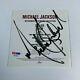 Michael Jackson Signed Autographed Cd Cover With Psa Dna Coa
