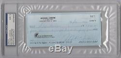 Michael Jordan Signed Personal Check From 1989 Psa/dna Graded 9 Certified Rare