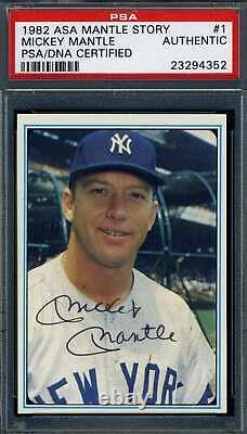 Mickey Mantle PSA DNA Signed 1982 ASA Mickey Mantle Story With Set Autograph