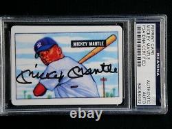 Mickey Mantle Psa/dna Certified Signed 1951 Bowman Rookie Porcelain Card Auto