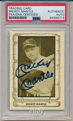 Mickey Mantle Signed 1980 Cramer Sports Promo Card #6 Yankees PSA/DNA Autograph