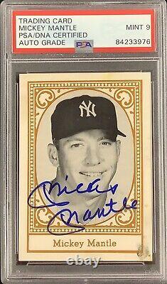 Mickey Mantle Signed 1980 TCMA Yankees Baseball Card HOF Mint 9 Auto PSA/DNA