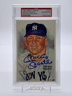 Mickey Mantle Signed Perez Steele Postcard #145 Psa/dna Certified #31537048