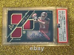 Mike Evans Psa/dna 10 2014 Topps 119 Auto 3 Triple Patches Rc #25/50 Emerald Var