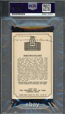 Mike Michalske PSA DNA Signed Twice 1975 Fleer Immortal Roll Autograph
