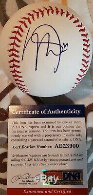Mike Trout Los Angeles Angels Autographed MLB Authentic Baseball PSA DNA