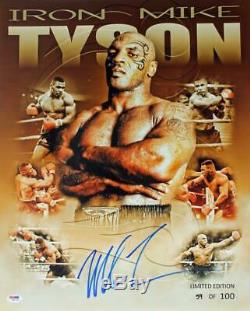Mike Tyson Signed Authentic 16X20 Ltd Ed. Collage Photo Autographed PSA/DNA ITP
