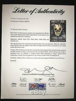 Motley Crue The Final Tour signed framed autographed tour book PSA/DNA The Dirt