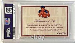 Muhammad Ali Boxing Champion Signed Custom Auto CARD 1/1 PSA/DNA Slabbed