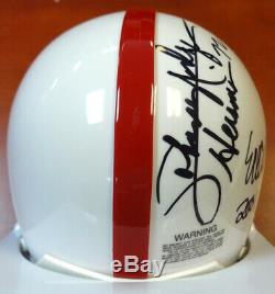 Nebraska Heisman Winners Autographed Mini Helmet 3 Sigs Crouch Psa/dna 103895