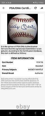 New York Yankees Mickey Mantle Aaron Judge Dual Signed OMLB Baseball PSA DNA MLB