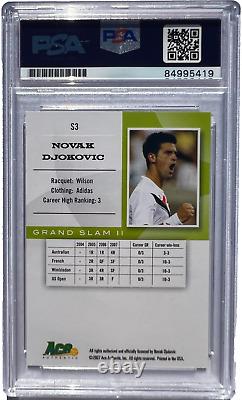 Novak Djokovic Signed 2008 Ace Authentic Grand Slam II Stars Card #s3 Psa/dna