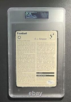 O. J. Simpson Signed PSA/DNA Mint 9 Auto Grade 1977-79 Sportscaster Buffalo Bills
