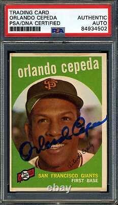 Orlando Cepeda PSA DNA Coa Signed 1959 Topps Autograph