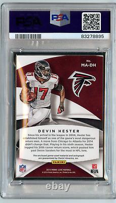 PSA/DNA 10 AUTO Devin Hester 2015 Panini Luxe Framed Autograph/25 Falcons SP