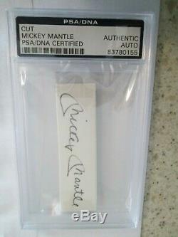 PSA/DNA MICKEY MANTLE Cut Auto Autograph Signature Yankees