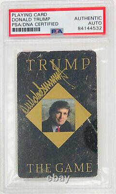 PSA/DNA President DONALD TRUMP Signed Autographed THE GAME Playing Card Auto